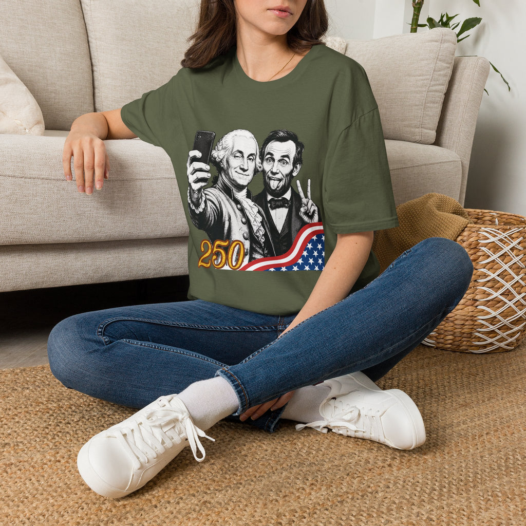 George and Abe 250 Selfie