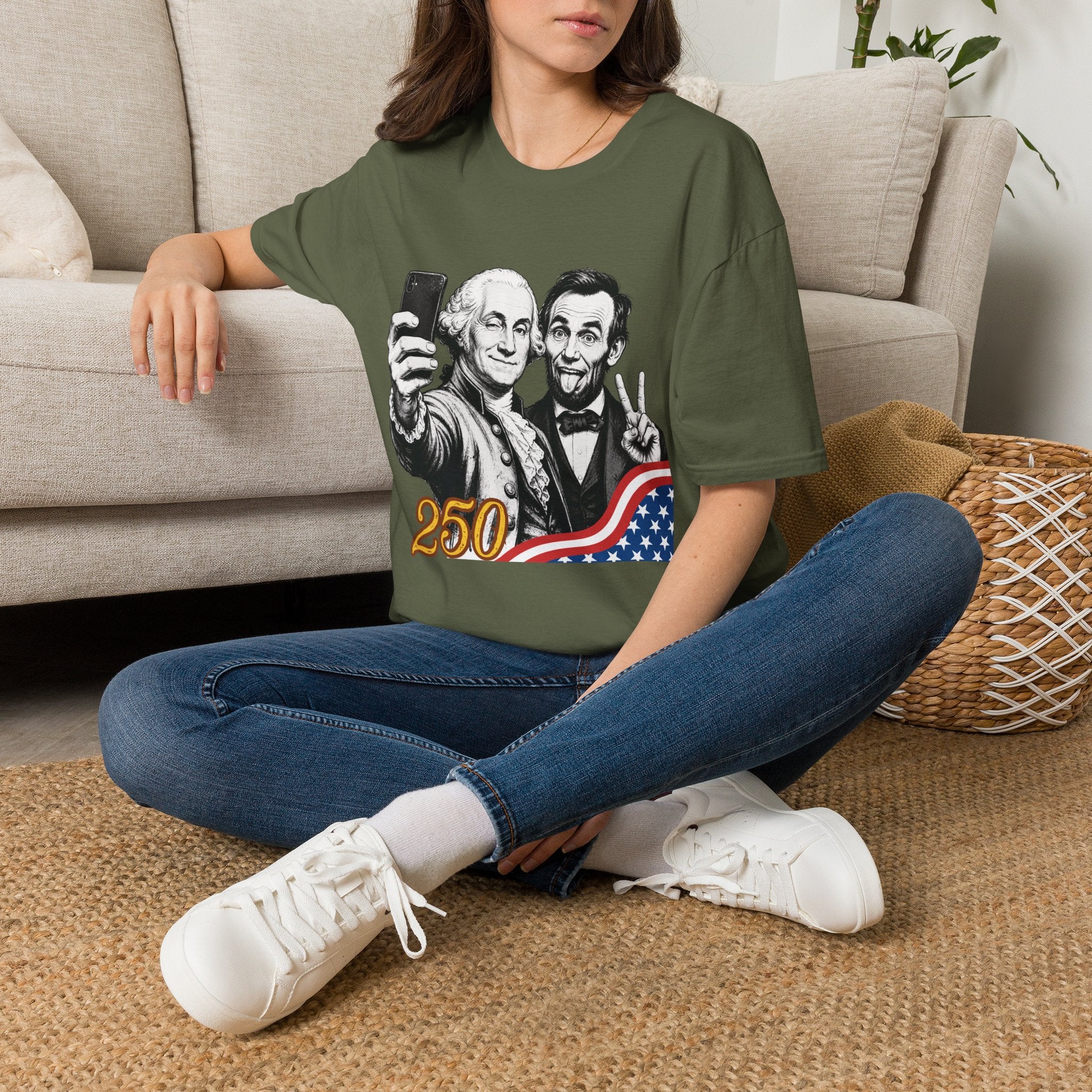 George and Abe 250 Selfie